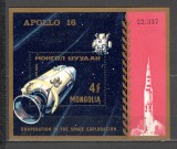 Mongolia.1972 Cosmonautica:Apollo 16-Bl. MM.263