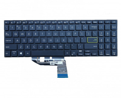 Tastatura Laptop, Asus, VivoBook S15 K513, K513E, K513EA, K513EP, K513EQ, cu iluminare, layout US foto