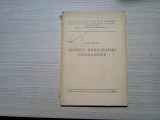 TEHNICA MONOGRAFIEI SOCIOLOGICE - H. H. Stahl - 1934, 183 p.; tiraj: 2000 ex.