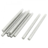 Pachet Set 10 batoane silicon argintiu cu sclipici 11mm 20cm