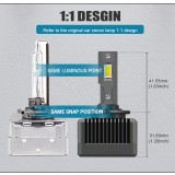 Комплект 2 бр ксенон D1S LED крушки, 6500k, 10000Lm, За VW/BMW/Audi