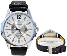 Ceas CURREN Analog, Quartz , Curea Piele , Barbatesc , Data Display -CULOARE ALB