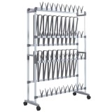 Cumpara ieftin Pantofar cu roti, argintiu, 89x27x120 cm