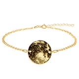 Full Moon - Bratara personalizata din argint 925 placat cu aur galben 24K Luna plina