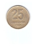 Moneda Argentina 25 centavos 1993, stare buna, curata