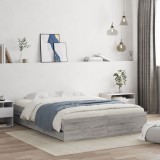 Cumpara ieftin Gossi cadru de pat cu sertare gri sonoma 150x200 cm lemn prelucrat