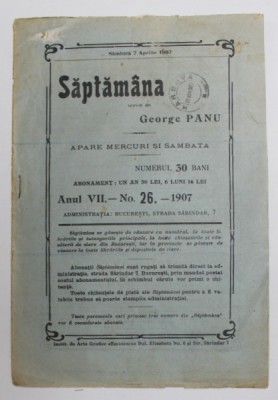 SAPTAMANA , REVISTA , ANUL VII , Nr. 26 , 1907 foto