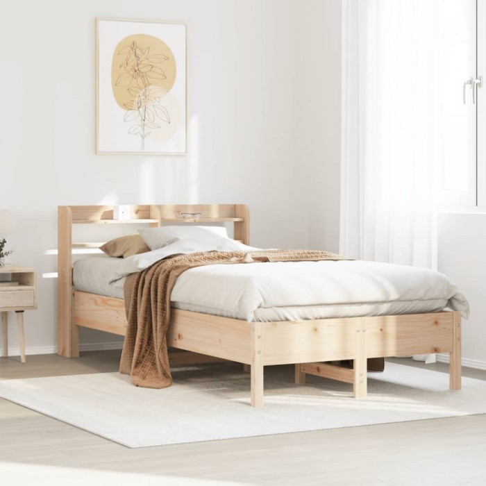 vidaXL Cadru pat fără saltea, 90x190 cm, lemn masiv de pin