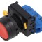Comutator actionat prin apasare 22mm Poz.i stab 1 NO rosu