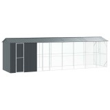 vidaXL Cușcă pentru păsări Antracit 860 x 208 x 247 cm Oțel galvanizat 3325155