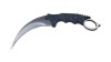 Cutit Karambit Argintiu, Lama Ascutita 11cm, Lungime 18.5cm, Teaca Protectie, Vanatoare
