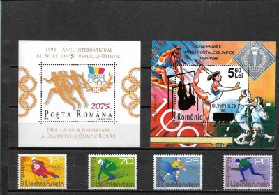 C3720 -lot Romania+sport ,timbre nestampilate MNH,serii complete foto