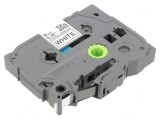 Bandă Laminată Adezivă 9mm x 8m Alb/Negru TZE-S221