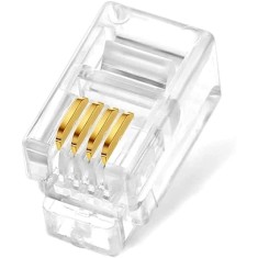Mufa Telefonica, Zamo&reg;, RJ9, 4P4C, Conector Modular pentru Telefoane si Casti, Transparenta