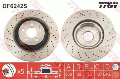 TRW DF6242S Disc frana foto