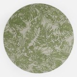 Suport farfurie rotund cu model frunze, &Oslash;38 cm, verde, CMCLASS