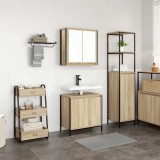Gossi set mobilier de baie, 2 piese, stejar sonoma, lemn prelucrat