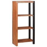 Cumpara ieftin Bibliotecă Cafeniu, Negru 50 x 30 x 110 cm Lemn Solid de Acacia