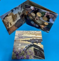 GRECIA 2017 - Set monetarie 1 cent-2 euro - Creta / folder/ BU foto