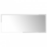 Oglindă de baie, alb extralucios, 90x1,5x37 cm, PAL, vidaXL