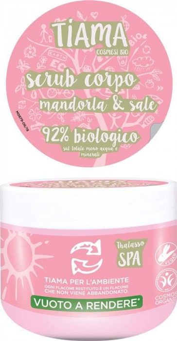 Scrub pentru Corp cu Migdale si Sare Bio 250ml Tiama