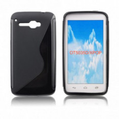 HUSA SILICON S-LINE ALCATEL ONE TOUCH X'POP OT-5035 NEGRU