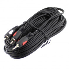 Cablu jack 3,5mm, RCA tata, 10m, Eco Line, Cabletech - 402098 foto