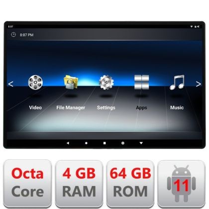 Monitor 10.1&quot; Android 11 pentru tetiera Ecran IPS tactil HD Video Music TV Player Intrare HDMI WiFi CarStore Technology