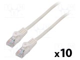 Cabluri patch LANBERG U/UTP 5e 0,5m CCA PVC alb 26AWG Fire: 8