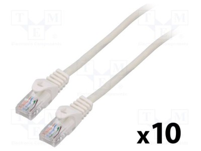 Cabluri patch LANBERG U/UTP 5e 0,5m CCA PVC alb 26AWG Fire: 8 foto