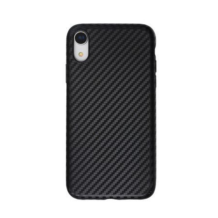 Husa pentru Apple iPhone XR, GloMax Perfect Fit cu insertii de carbon negru