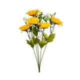 Buchet decorativ artificial, Gerbere, 37 cm, galben, ATU-081200, Oem