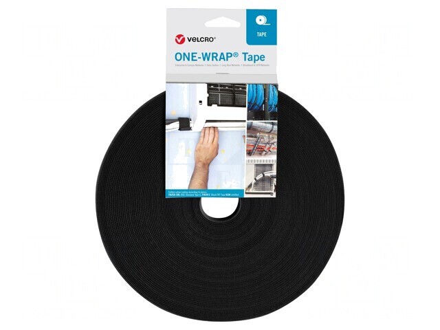 Bandă arici neagră 13mm x 25m pentru fixare și legare