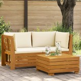 vidaXL Set de lounge pentru grădină 2 Bucată Maro Lemn Solid de Acacia 42022433