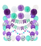 Set 50 baloane si accesorii pentru petrecere, aniversare HAPPY BIRTHDAY, Oem