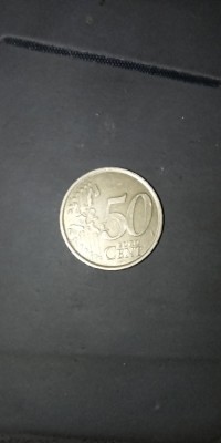 Moneda rara 50 euro centi 2002 foto