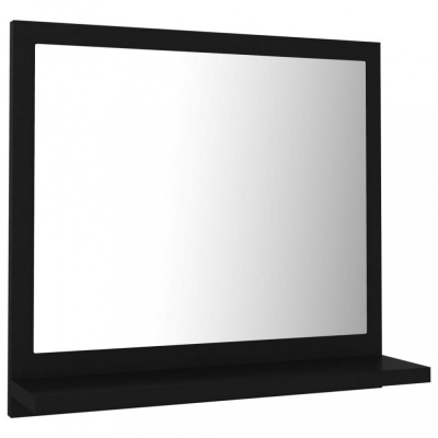 Oglindă de baie, negru, 40 x 10,5 x 37 cm, PAL foto