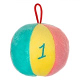 Jucărie Zornăitoare Plus, Minge, Diametru 7 cm, Multicolor, Oem