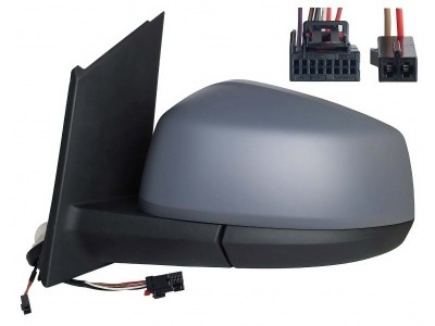 Oglinda exterioara Volkswagen Caddy, 11.2020-, montare stanga, reglaj electric; carcasa grunduita; incalzit; sticla convexa; geam cromat; 16 gauri / foto