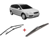 Cumpara ieftin Set 3 stergatoare FORD FOCUS II Estate Van 2004 - 2011, pentru parbriz si luneta, Bosch Twin