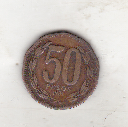 bnk mnd Chile 50 pesos 1981