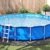 Foaie de &Icirc;ntreținere pentru Piscină Gri Deschis de la , &Oslash;610 cm, fabricată din material nețesut, rotundă.