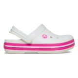Saboți Crocs Crocband Toddlers New Clog Alb - White/Pink Crush