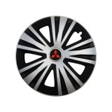 Set 4 capace roti Glory Gri-Negru R16, Compatibil Cu Mitsubishi