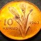 Moneda 10 KURUS - TURCIA, anul 1963 * 3983 = UNC luciu de batere + pete