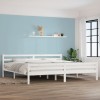 VidaXL Cadru de pat, alb, 200x200 cm, lemn masiv de pin 814840