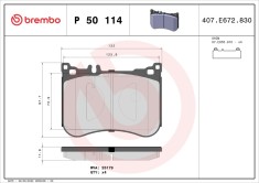 BREMBO P 50 114 PRIME LINE set placute frana,frana disc