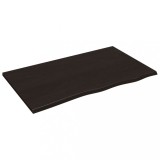 Cumpara ieftin Blat de baie, maro inchis, 100x60x2 cm, lemn masiv tratat