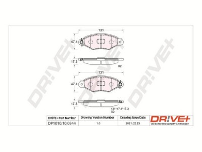 Dr!ve+ DP1010.10.0844 set placute frana disc foto