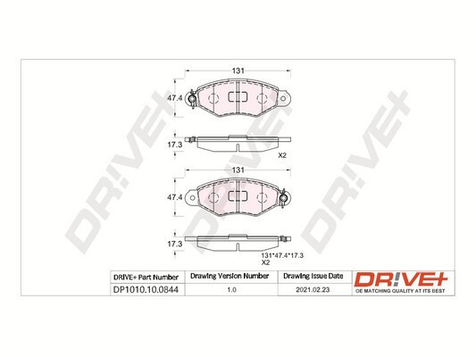 Dr!ve+ DP1010.10.0844 set placute frana disc